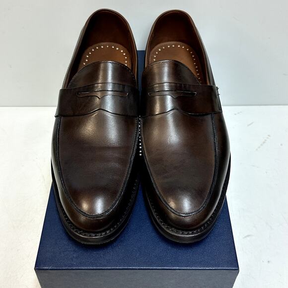 NIB Allen Edmonds x Brooks Brothers Presidio Penny Loafers Brown USA 10.5 D main image 7